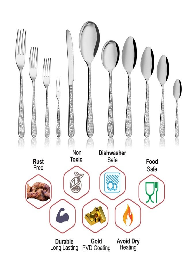 Shri & Sam Stainless Steel Monika with Laser Serving Spoon,2 Pieces - Image 5